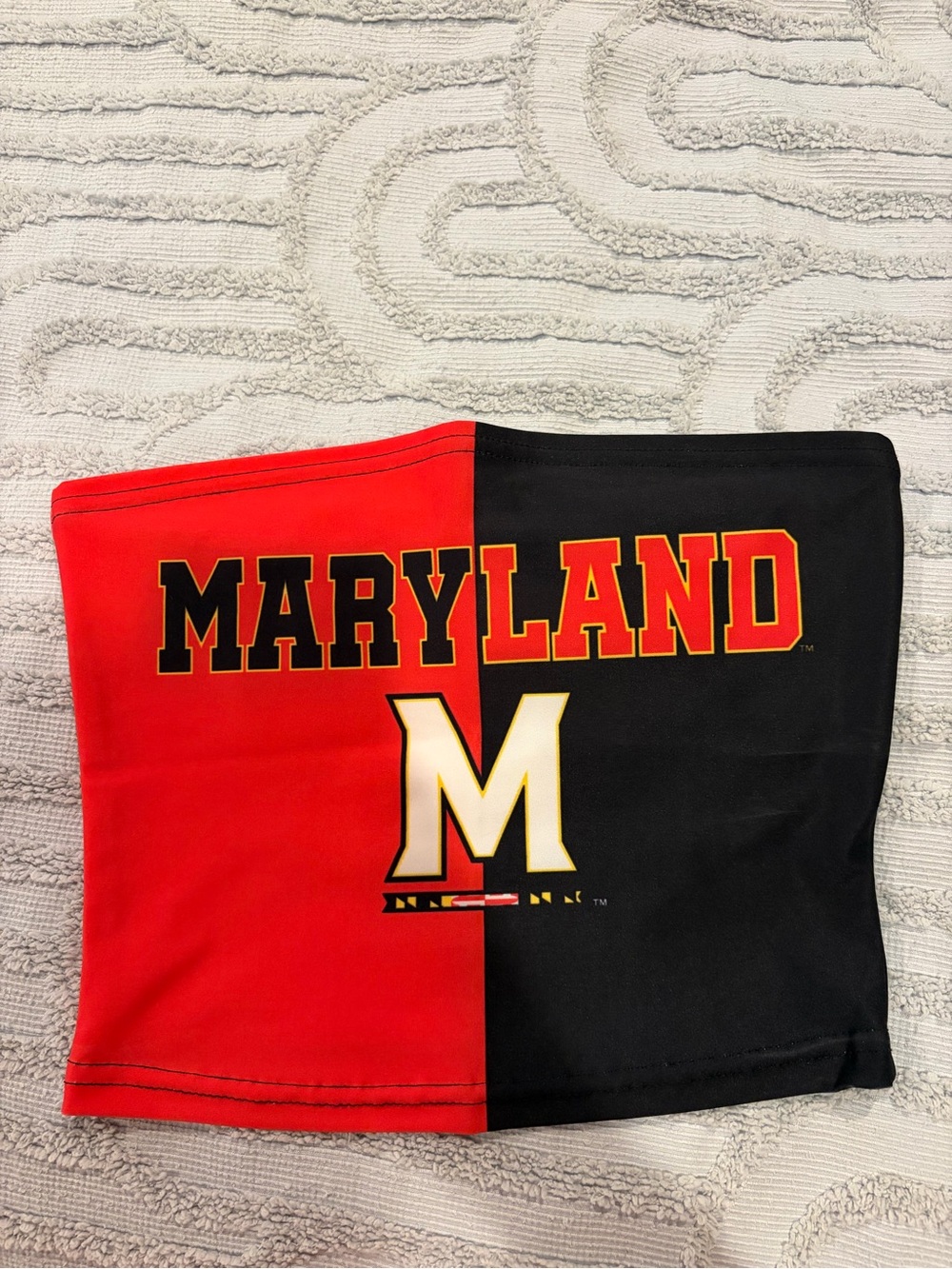 Maryland Split-Color Tube Top — Red & Black